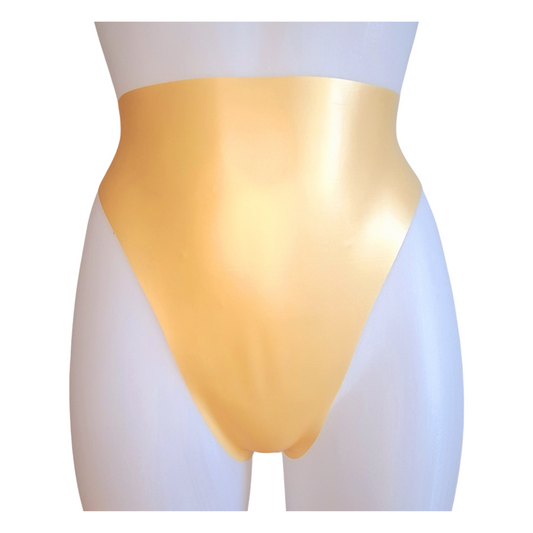 Latex Super High Waisted, High Cut Thong Knickers/Panties