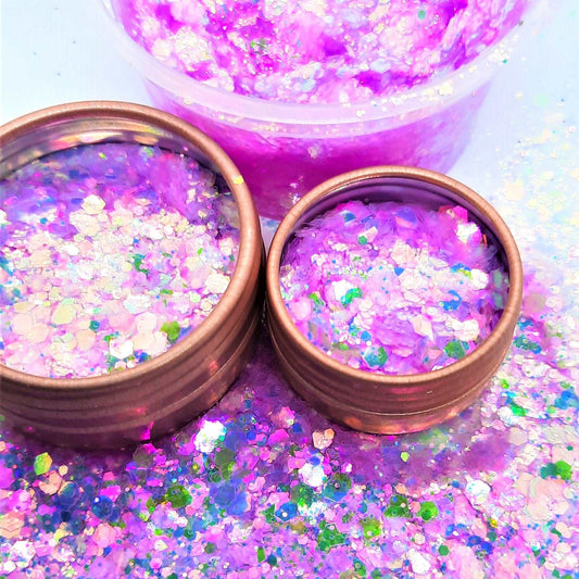Cosmic Unicorn cosmetic glitter, pinky lilac