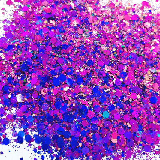 Bellatrix Purple Holographic Festival Disco Glitter Mix Pride Glitter