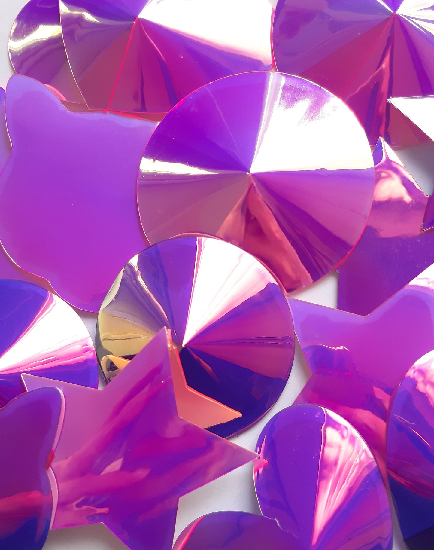 Purple Holographic Cat Face Nipple Pasties Festival Stickers Nipple Covers