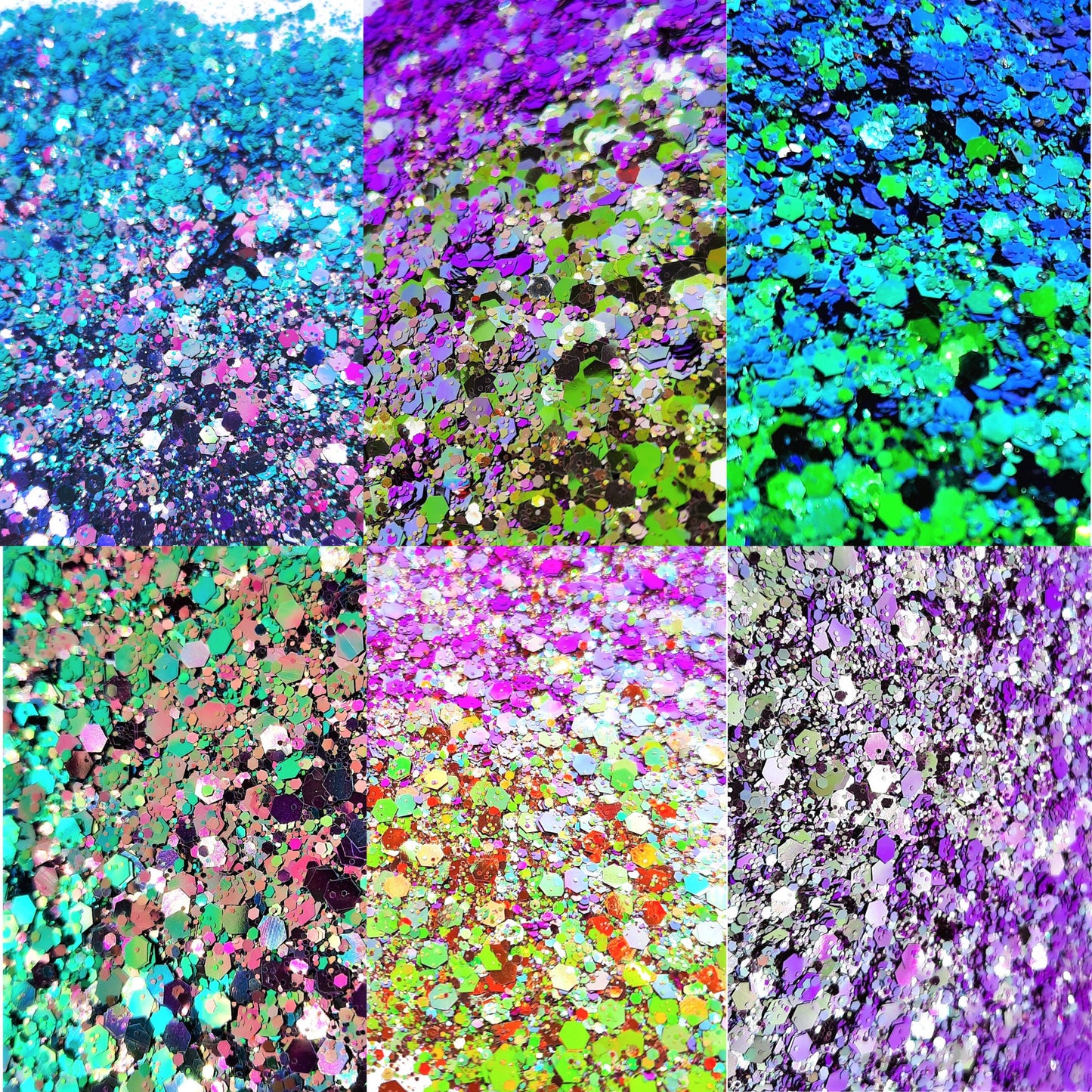 Sirius Blue Teal & Purple Festival Disco Glitter Mix