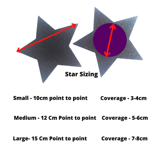 Black Latex Star Nipple Pasties Hypoallergenic Back Festival Body Stickers Nipple Covers