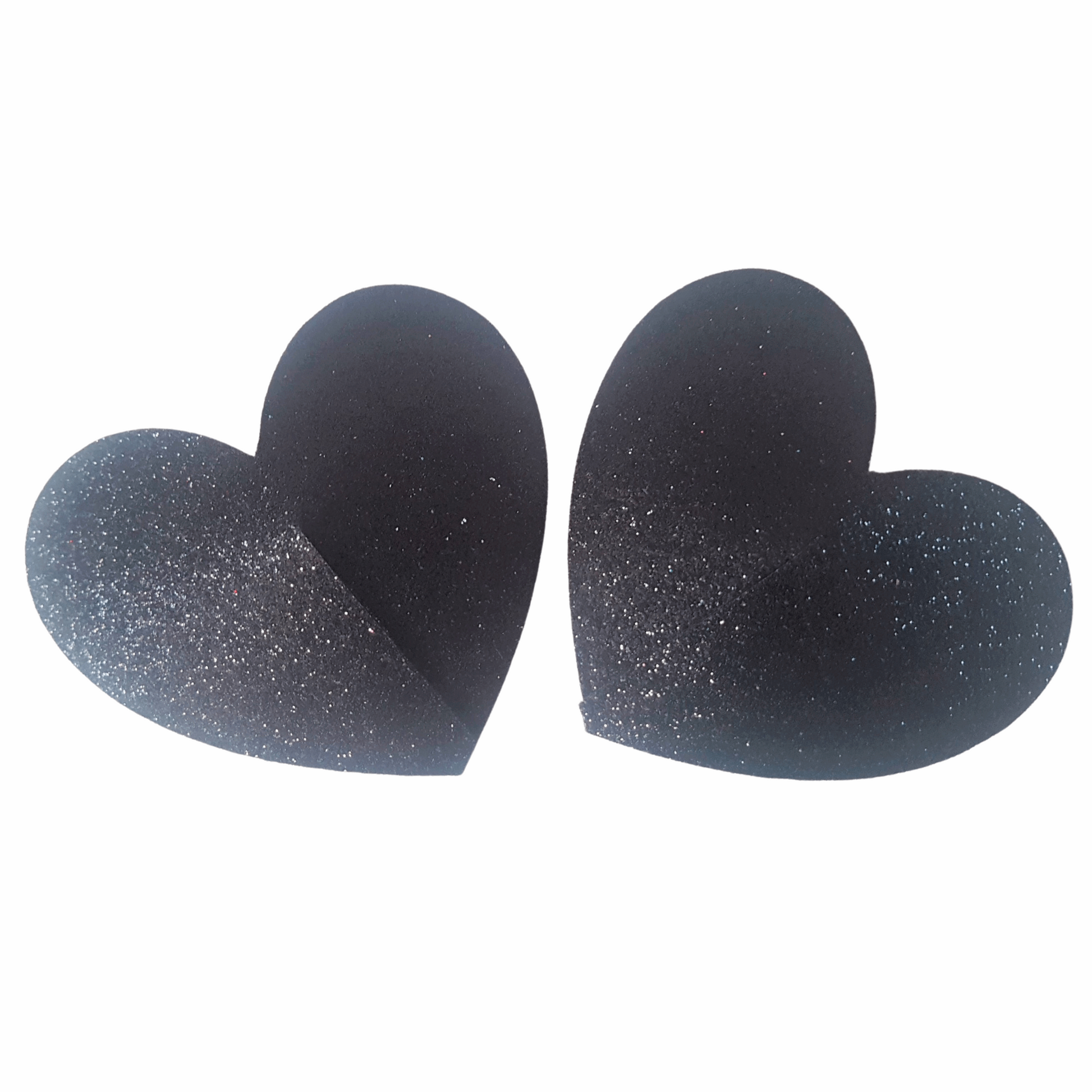 Glitter Heart Nipple Pasties - Various Colours - Self Adhesive