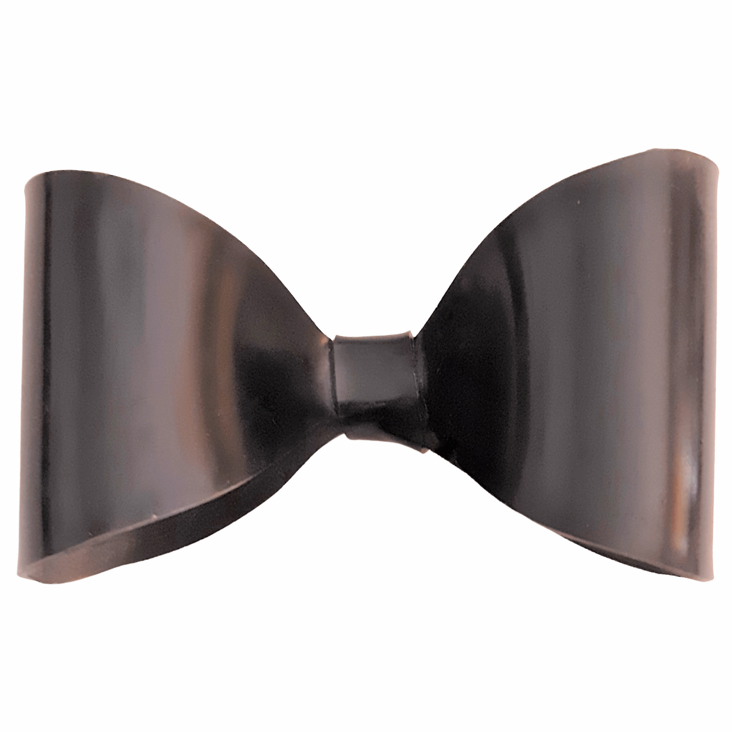 Black Latex Hair Bow Clip