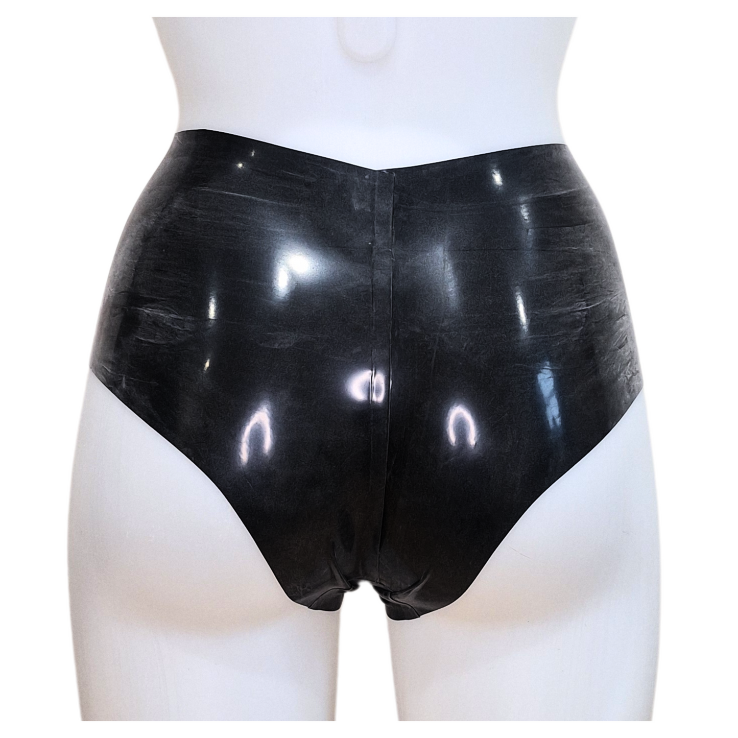 Latex Hot Pants, High Waist, Low Leg Knickers/Panties