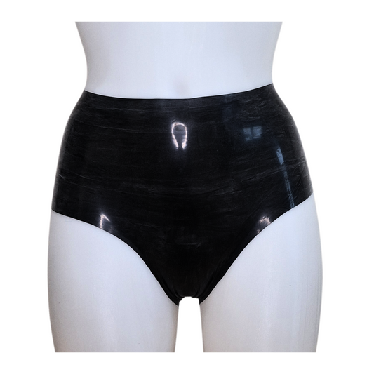 Latex Hot Pants, High Waist, Low Leg Knickers/Panties