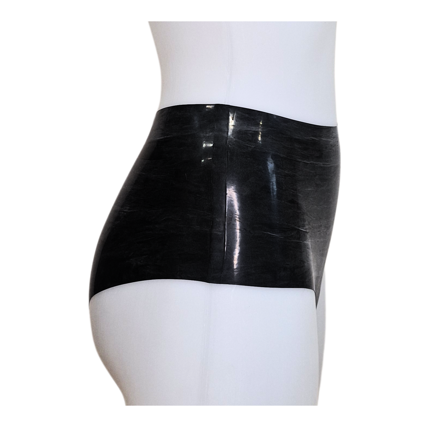 Latex Hot Pants, High Waist, Low Leg Knickers/Panties