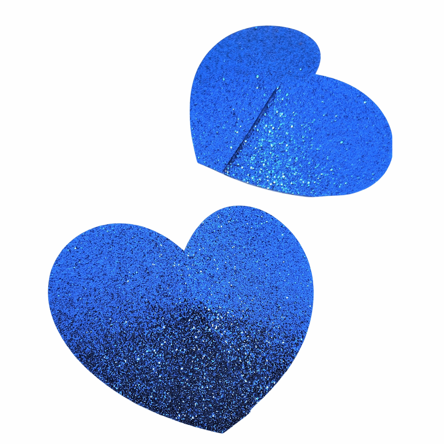 Glitter Heart Nipple Pasties - Various Colours - Self Adhesive