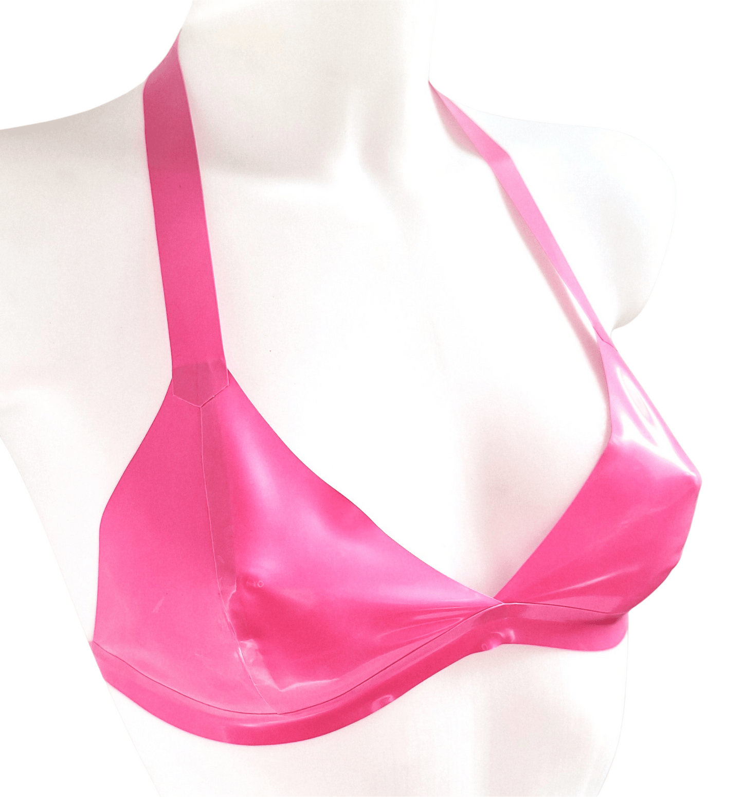 Bubblegum Pink Latex Bikini Soft Bra