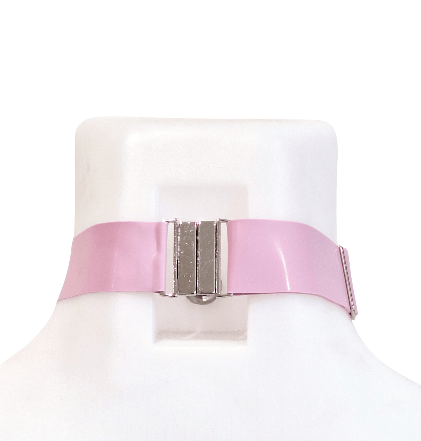 Lilac Latex Plain Choker - Adjustable