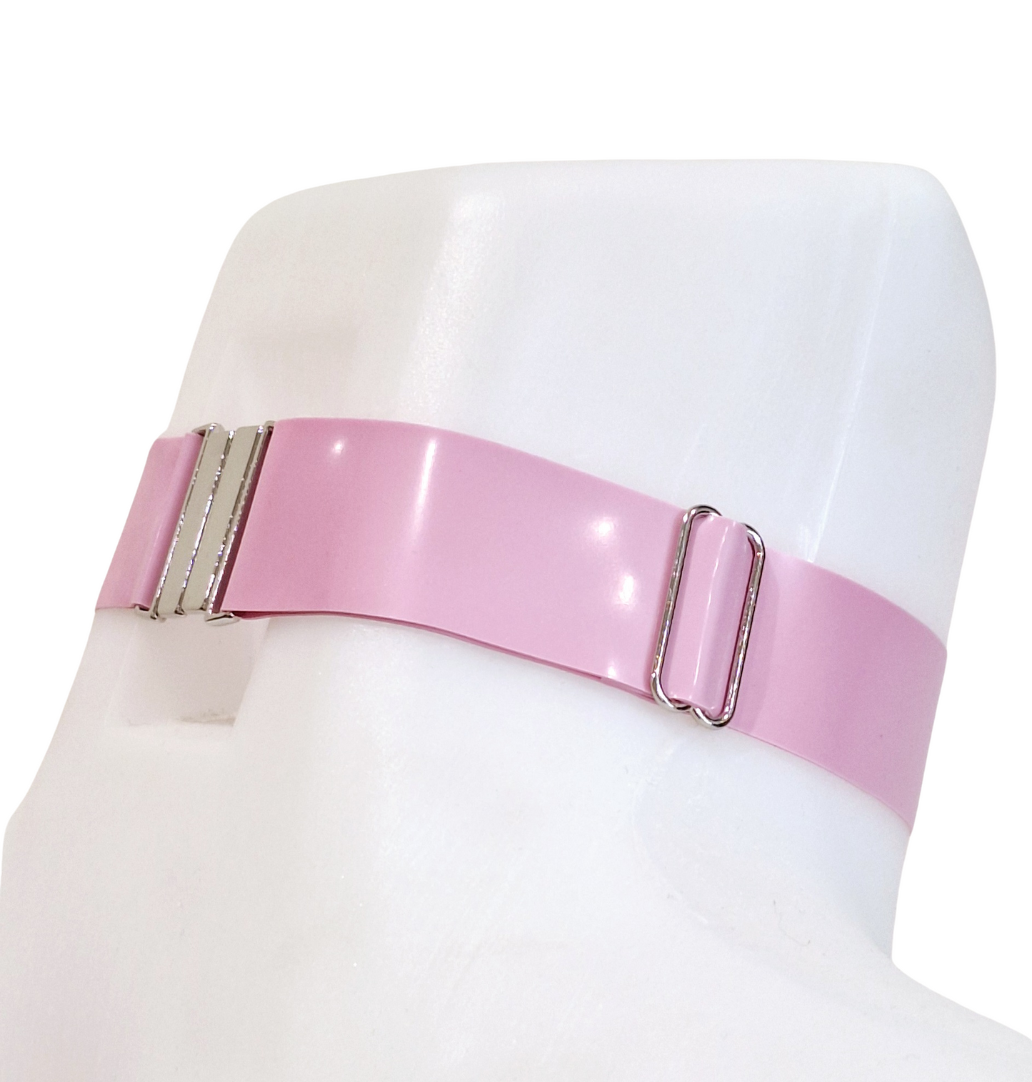 Lilac Latex Plain Choker - Adjustable