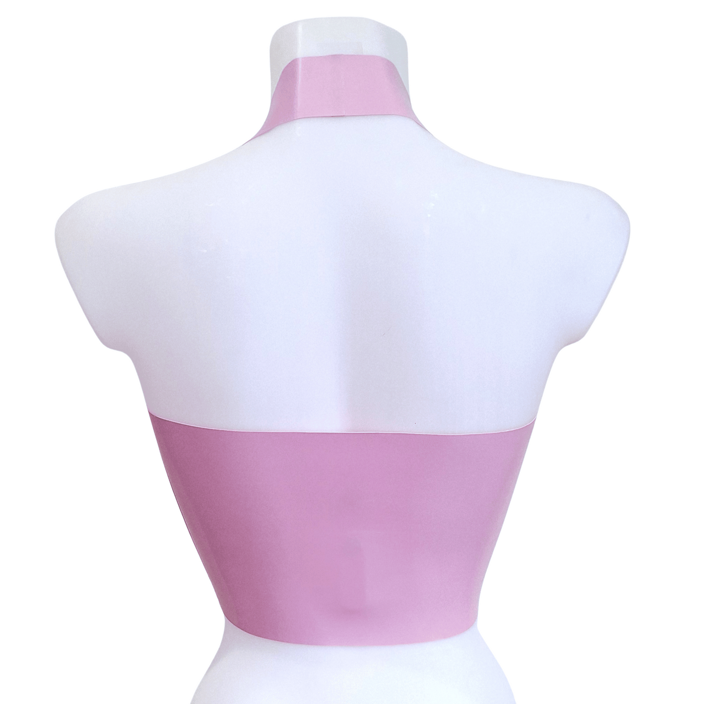 Latex Halter Neck Crop Top - Solid Latex Colours