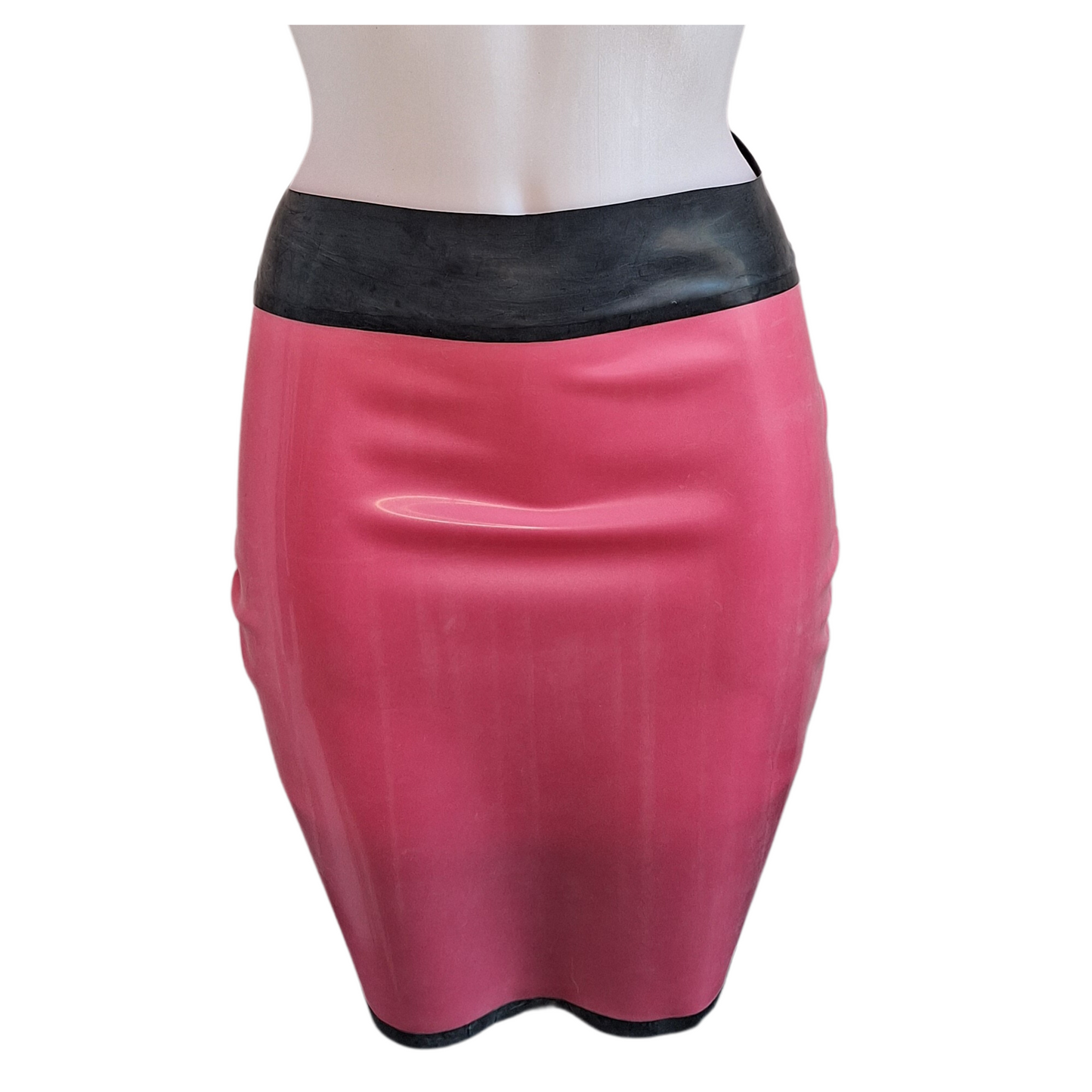 Latex Kick Flare Pencil Skirt