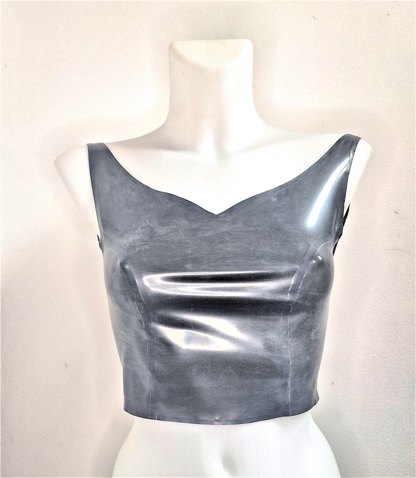 Bateau Heart Latex Crop Top