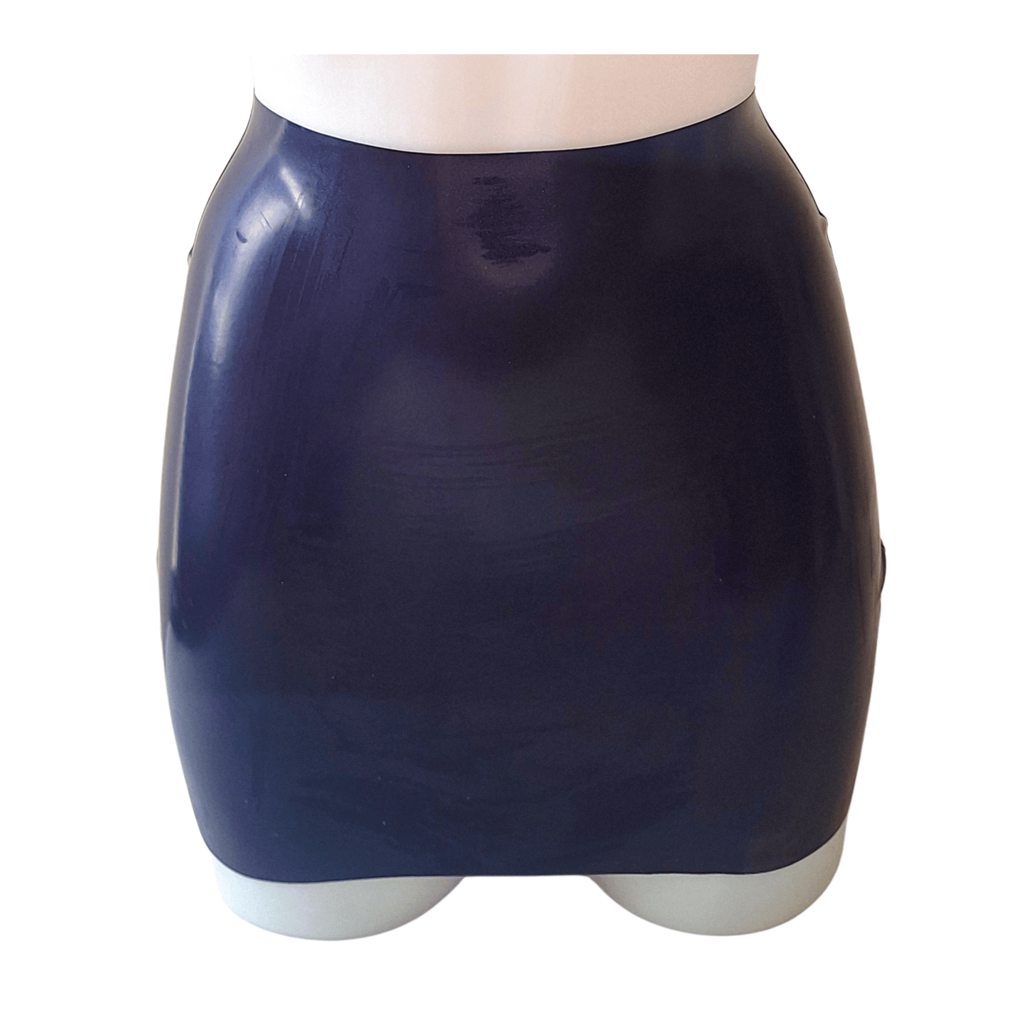 Dark metallic Purple latex mini skirt - 
