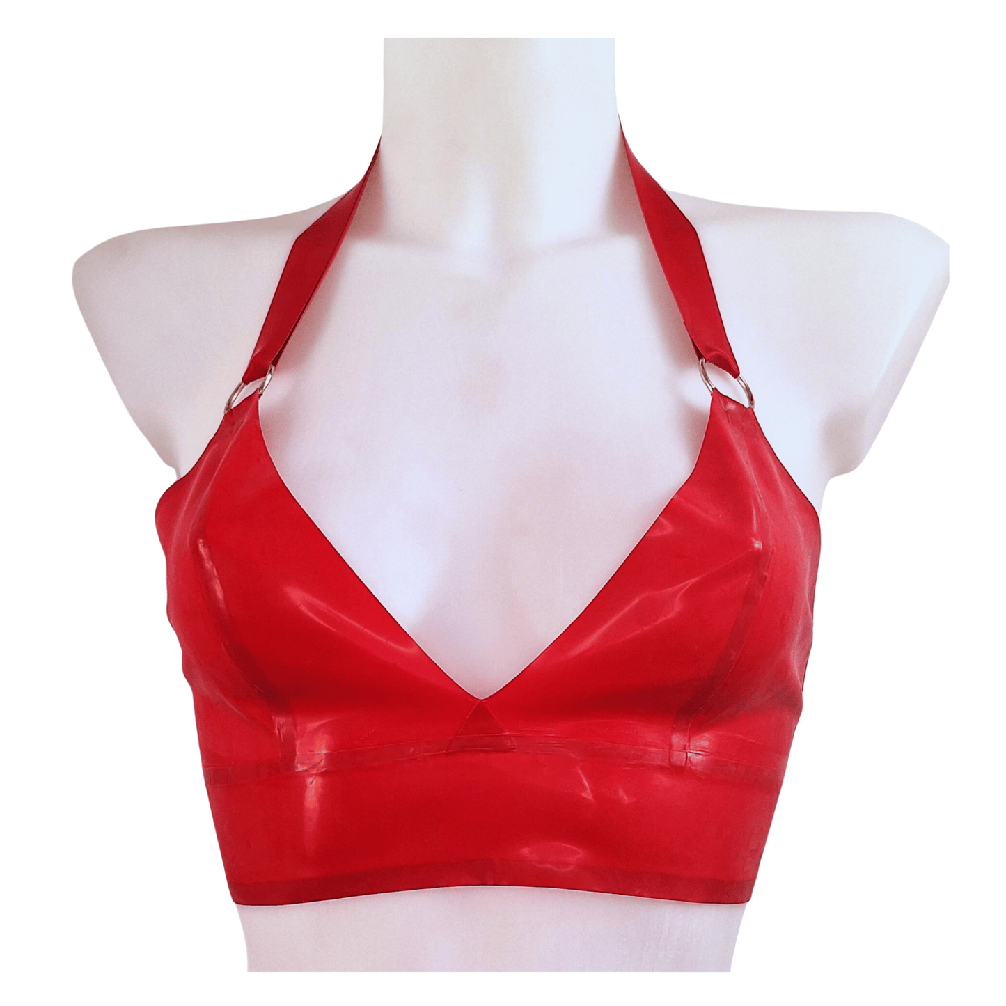 Longline Latex Bra Top - Pull On