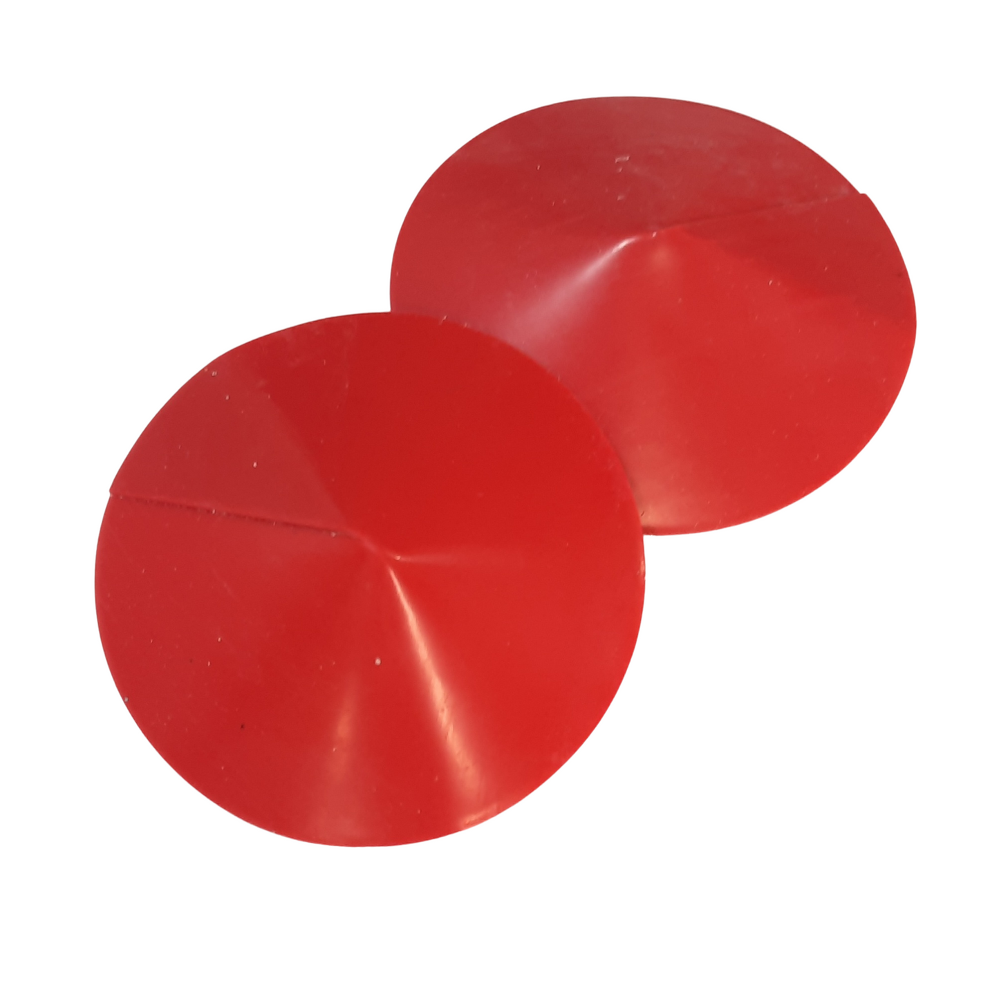 Red Latex Round Nipple Pasties