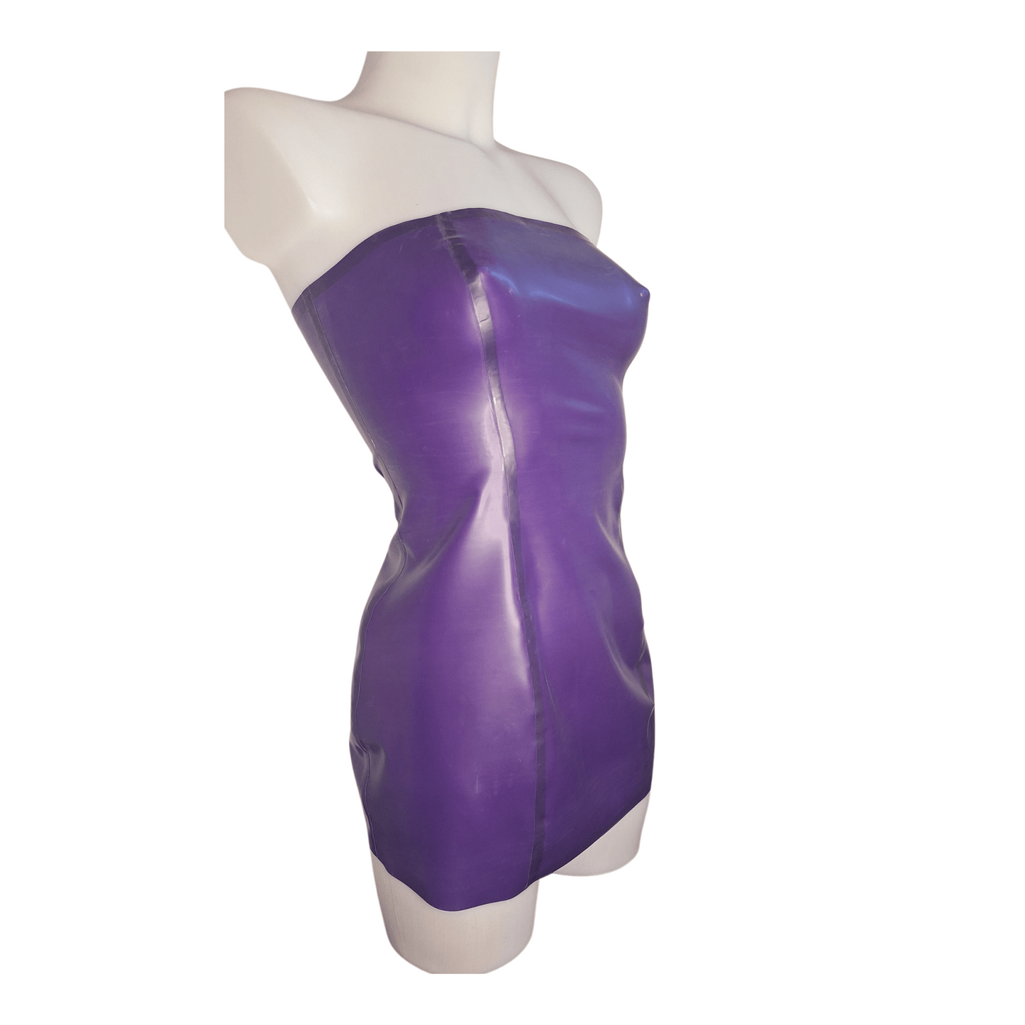 Strapless Latex Dress - Bandeau Tube Latex Dress