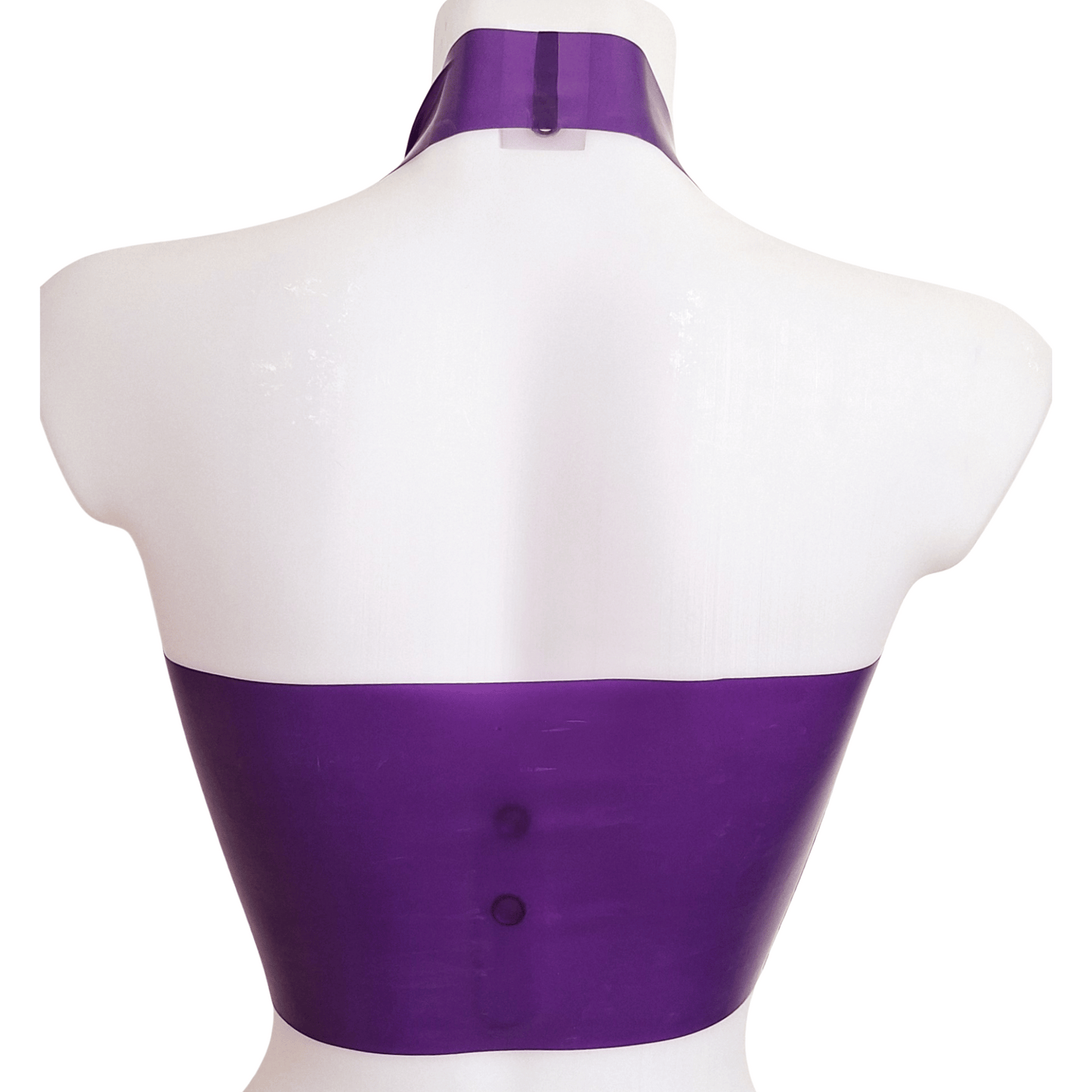 Transparent Latex Halter Neck Crop Top