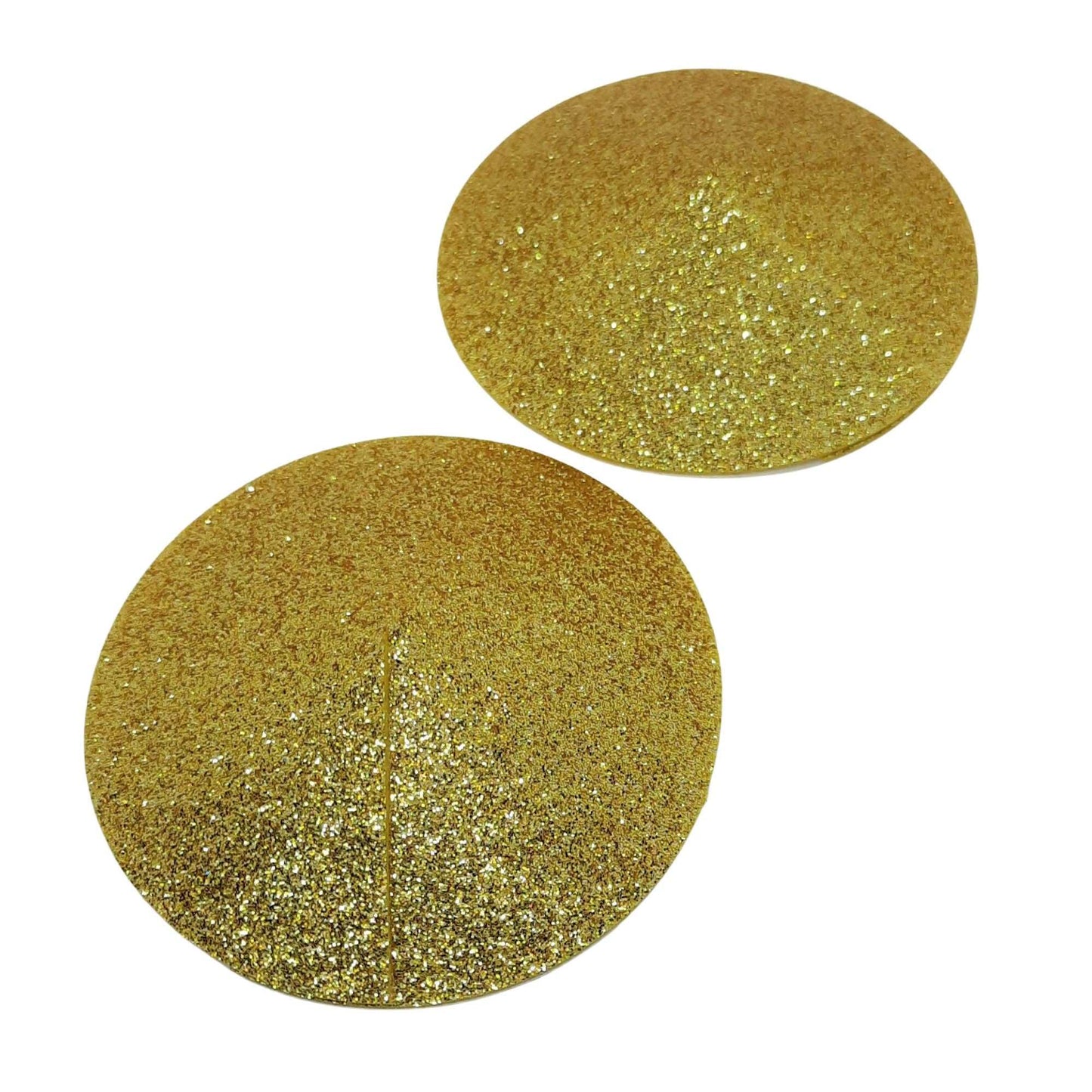 Gold Glitter Round Nipple Pasties S,M,L Sizes Available