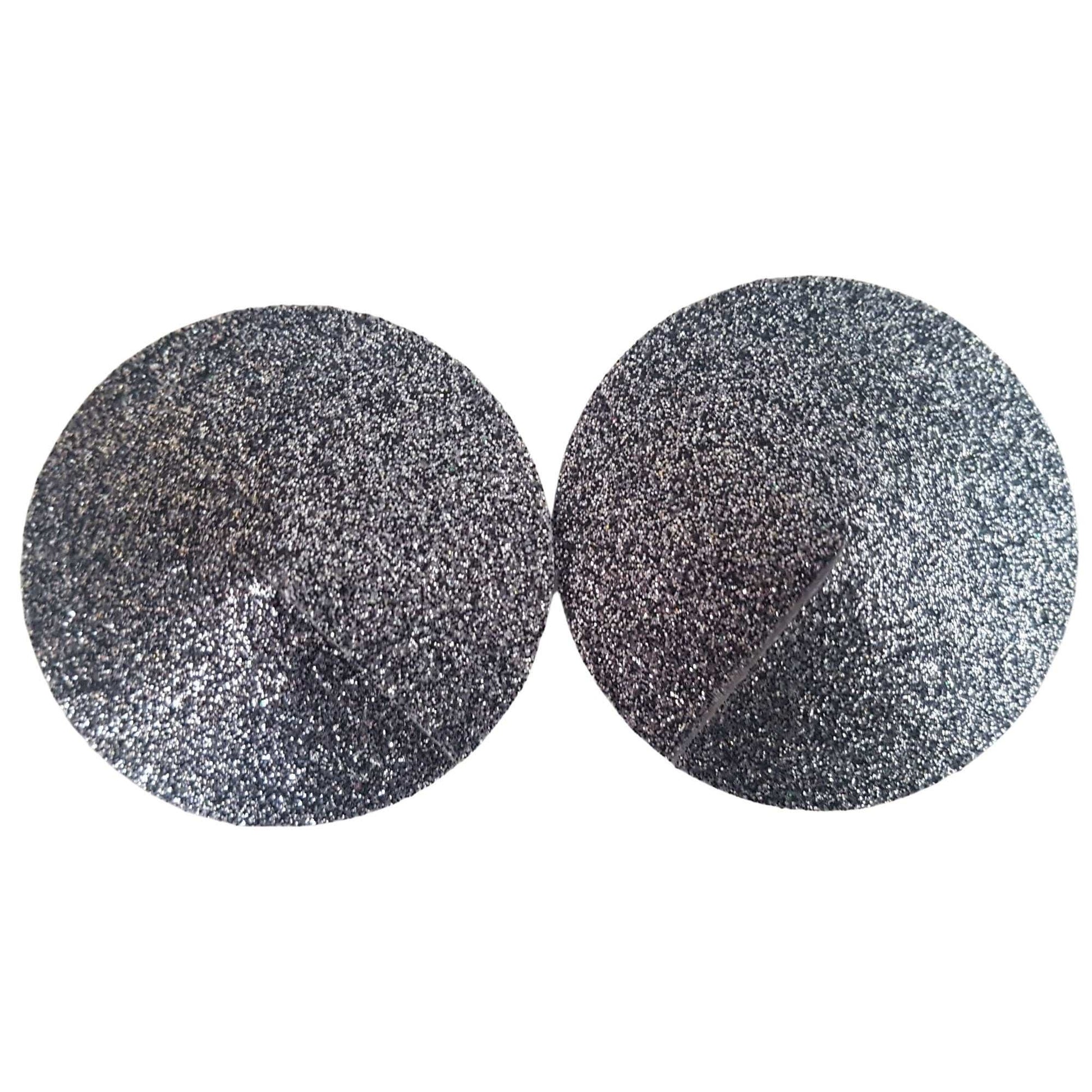 Grey Glitter Round Nipple Pasties  Festival Stickers Body Stickers Nipple Covers