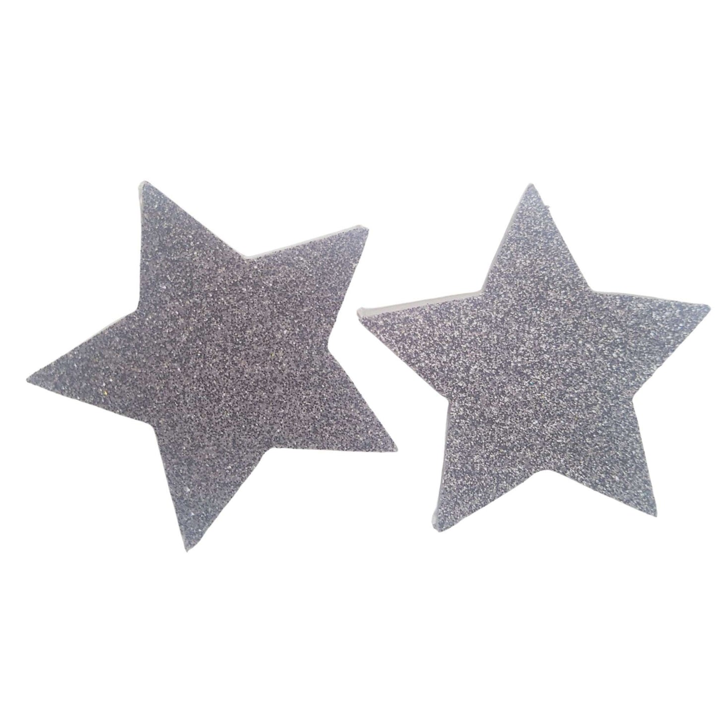 Gunmetal Grey Glitter Star Nipple Pasties