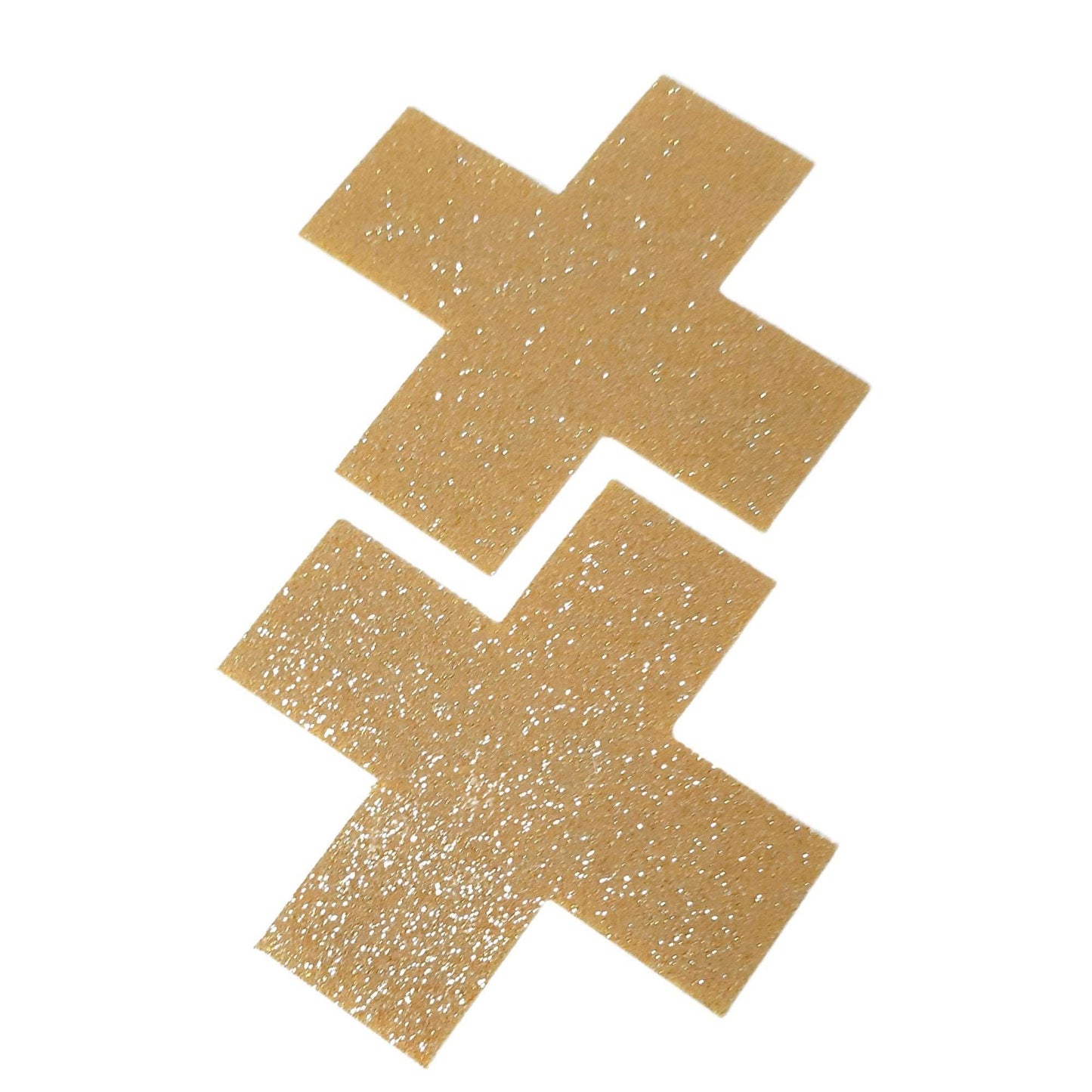 Gold Glitter Cross X Nipple Pasties Nipple Stickers Nipple Covers