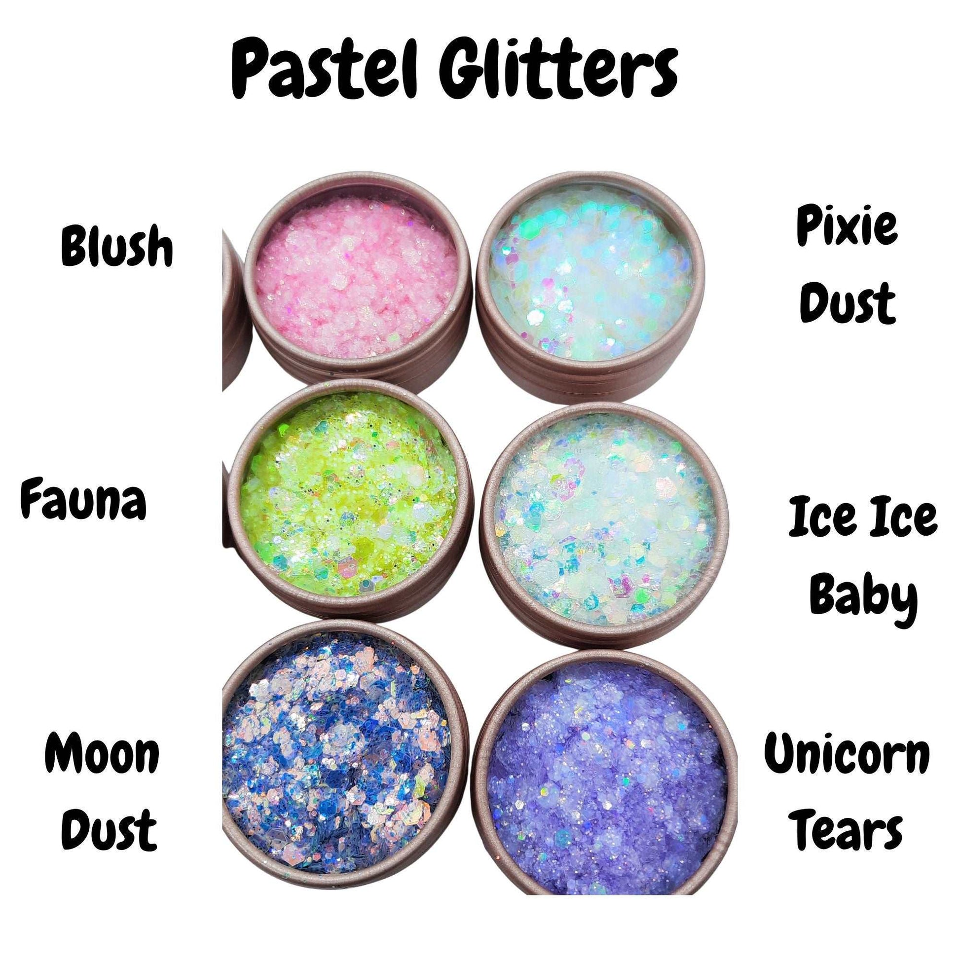 12 Pastel Festival Glitter Set + Aloe Vera Gel Set