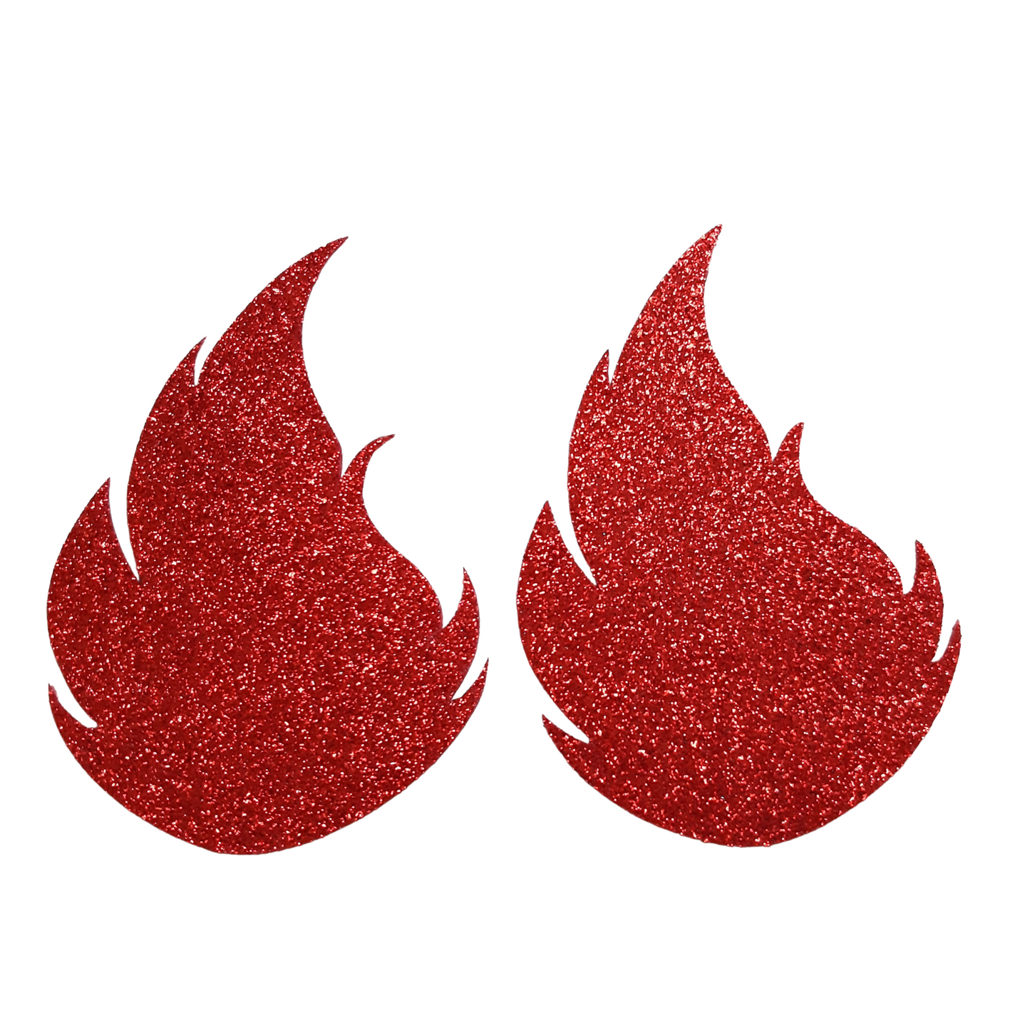 Red Glitter Flames Nipple Pasties/Nipple Covers