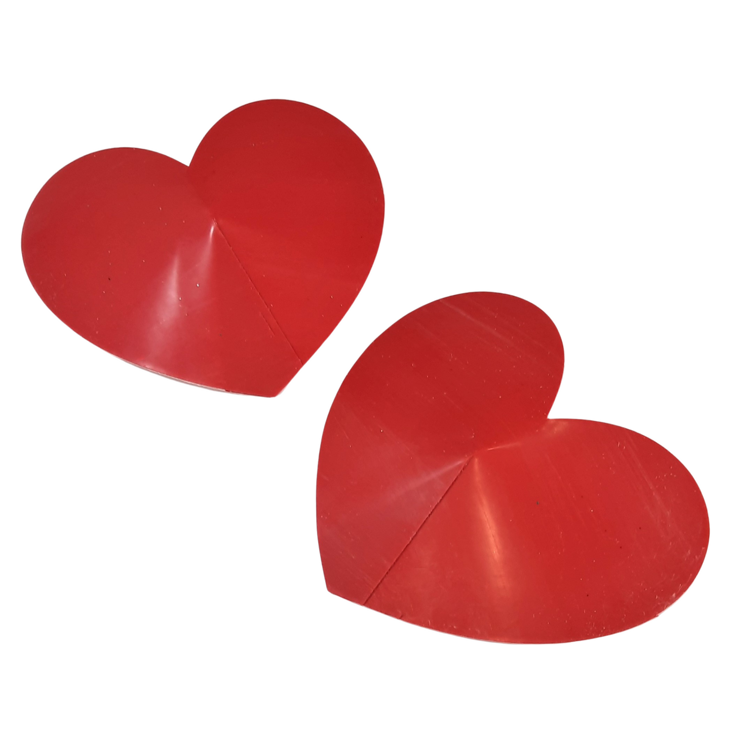 Red Latex Heart Shaped Nipple Pasties/Nipple Covers