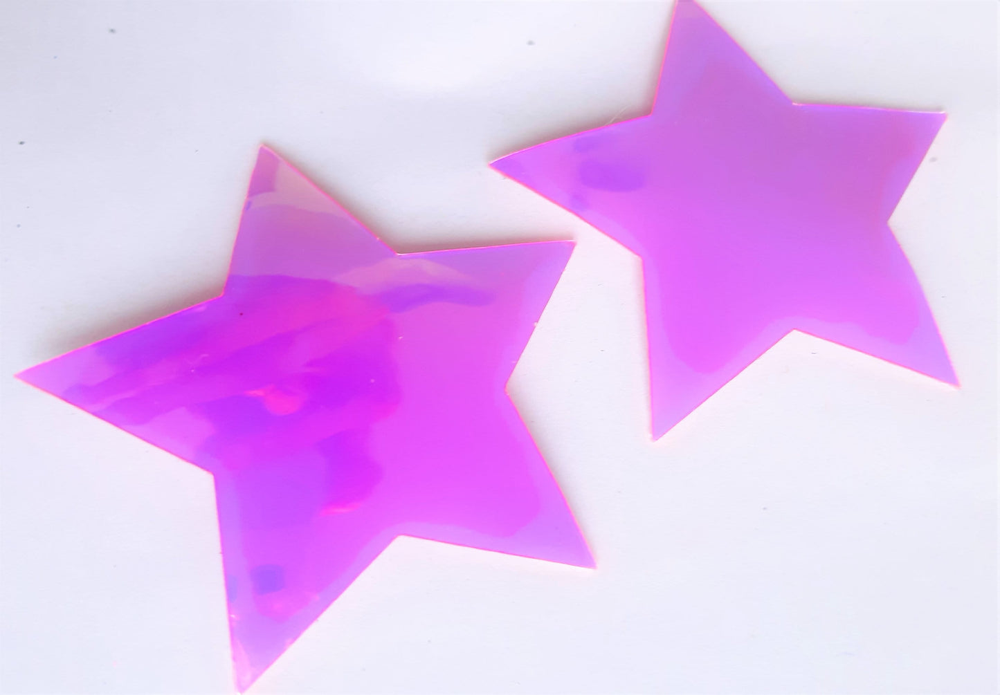 Large Pink Holographic Star Nipple Pasties