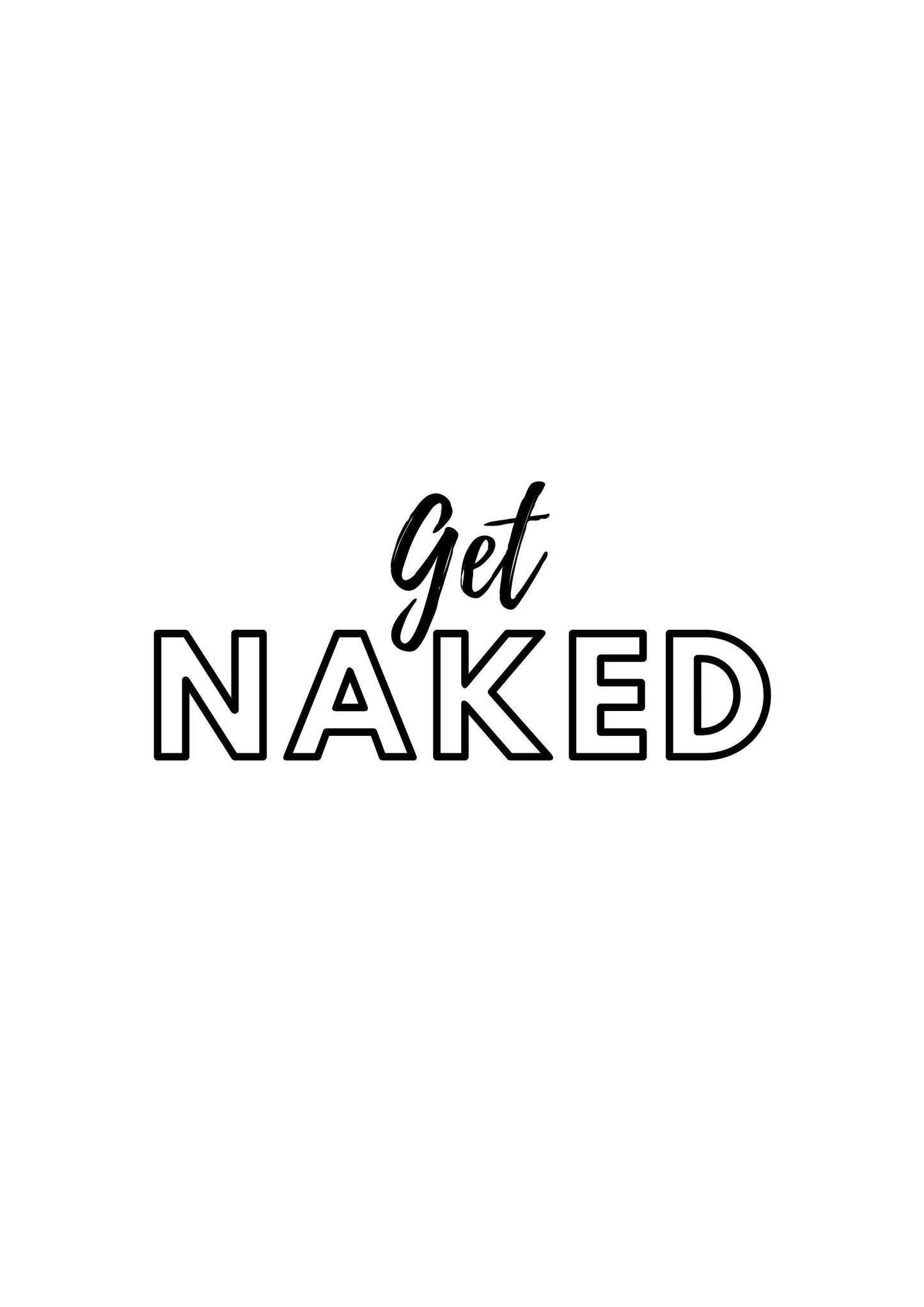 Get Naked Printable Bathroom Printable Wall Art