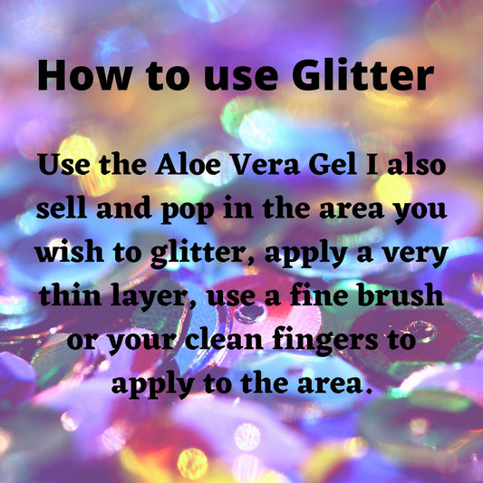Set of 4 Iridescent White with pink, blue, green or mixed Colour Change Festival Disco Glitter Mix