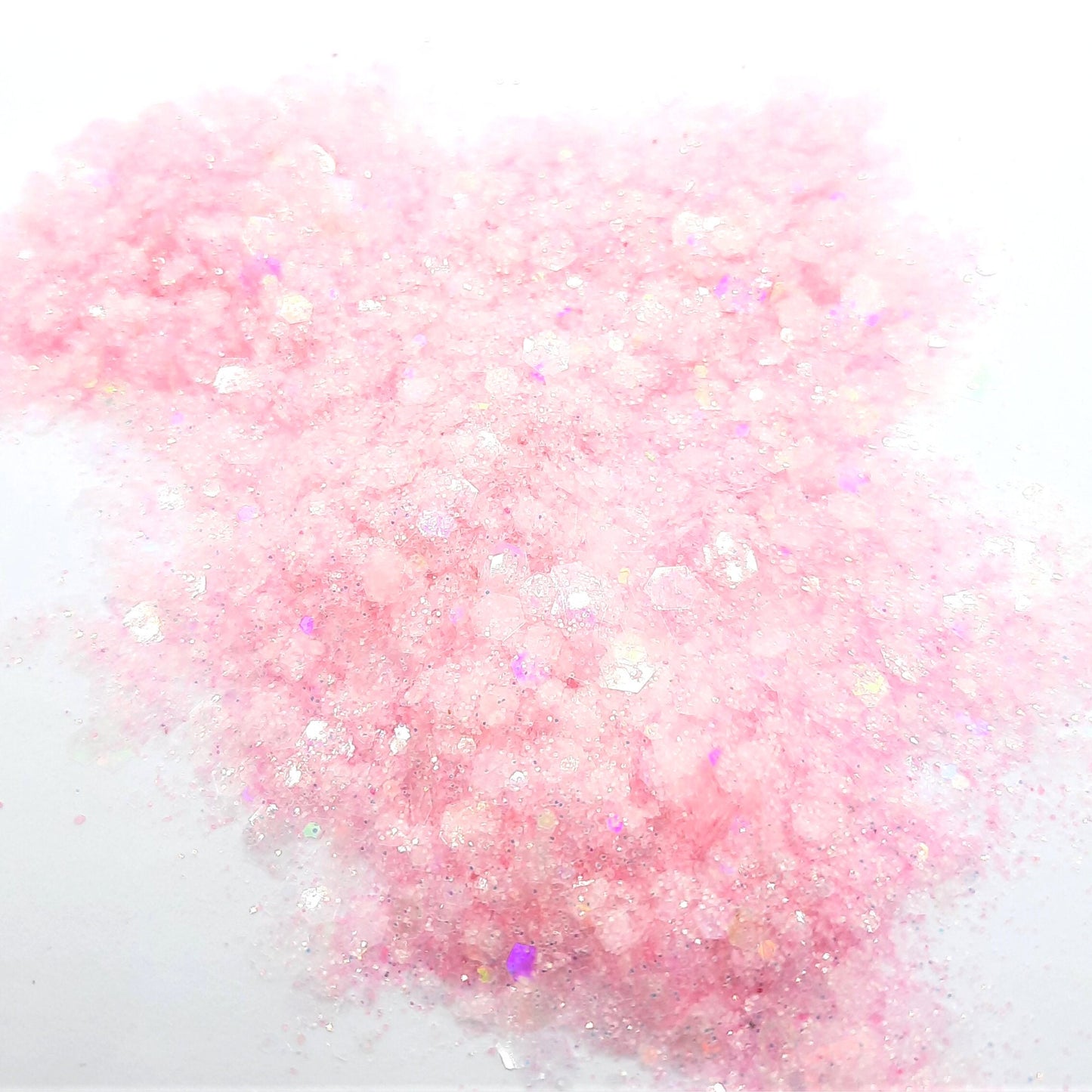 Set of 4 Iridescent Pastel Glitter Mixes, Purple, Orange, Yellow & Pink Festival Disco Glitter Mix
